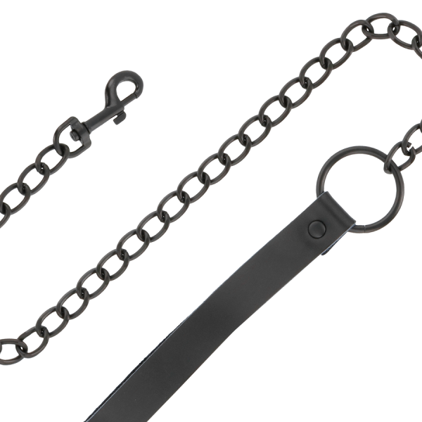DARKNESS - COLLIER NOIR AVEC CHAÎNE - – Image 4