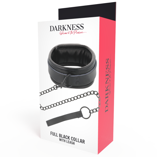 DARKNESS - COLLIER NOIR AVEC CHAÎNE - – Image 5