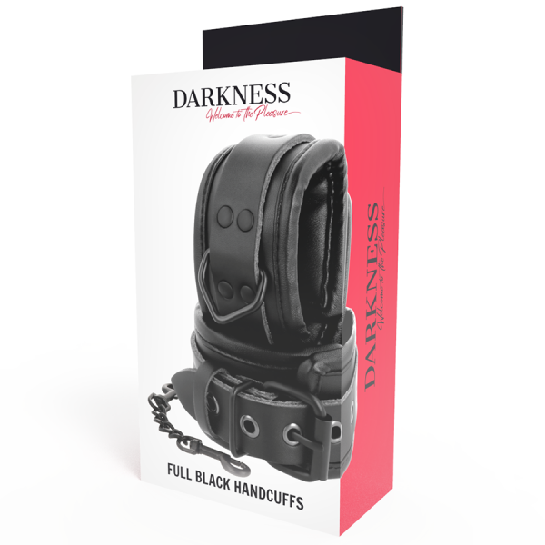 DARKNESS - MENOTTES RÉGLABLES EN CUIR NOIR - – Image 6
