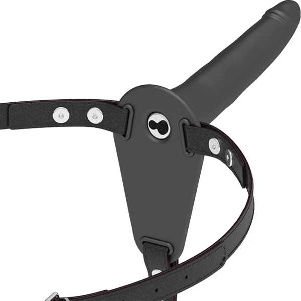 HARNAIS SOUMIS FETISH - VIBRATEUR EN SILICONE NOIR 15 CM - – Image 2