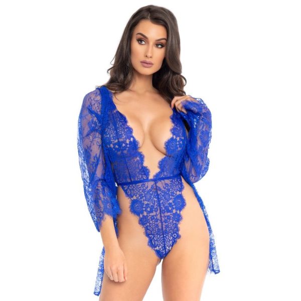 LEG AVENUE - TEDDY ET ROBE BLEU S -