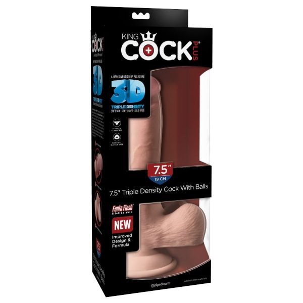 KING COCK - GODE TRIPLE DENSITÉ 19 CM - – Image 7