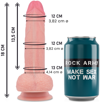 ROCKARMY - SILICONE LIQUIDE PREMIUM MUSTANG RÉALISTE 18 CM -O- 4.14 CM -