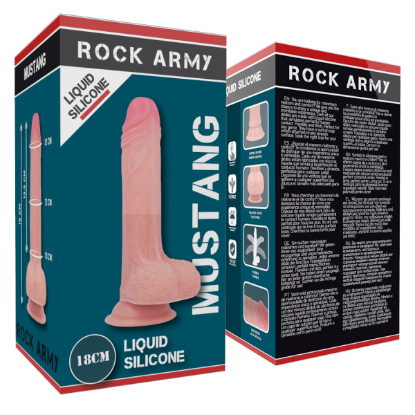 ROCKARMY - SILICONE LIQUIDE PREMIUM MUSTANG RÉALISTE 18 CM -O- 4.14 CM - – Image 6