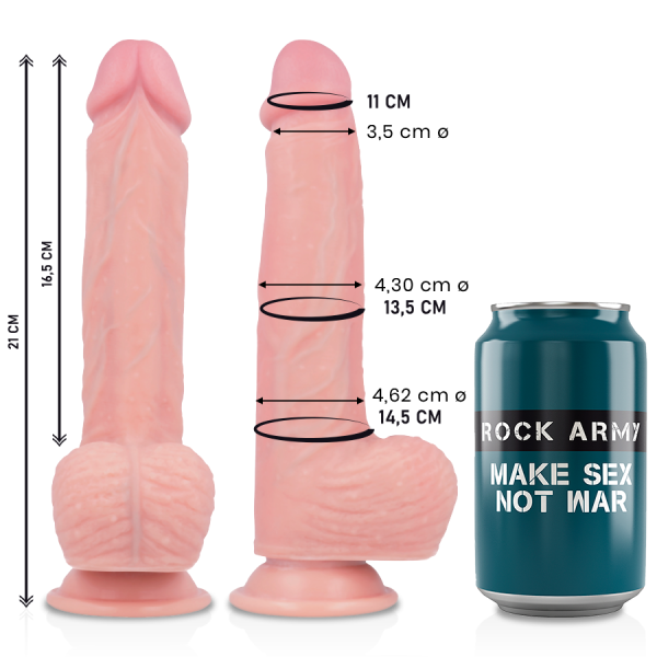 ROCKARMY - GODE EN SILICONE LIQUIDE PREMIUM SPITFIRE 21 CM -O- 4.62 CM -