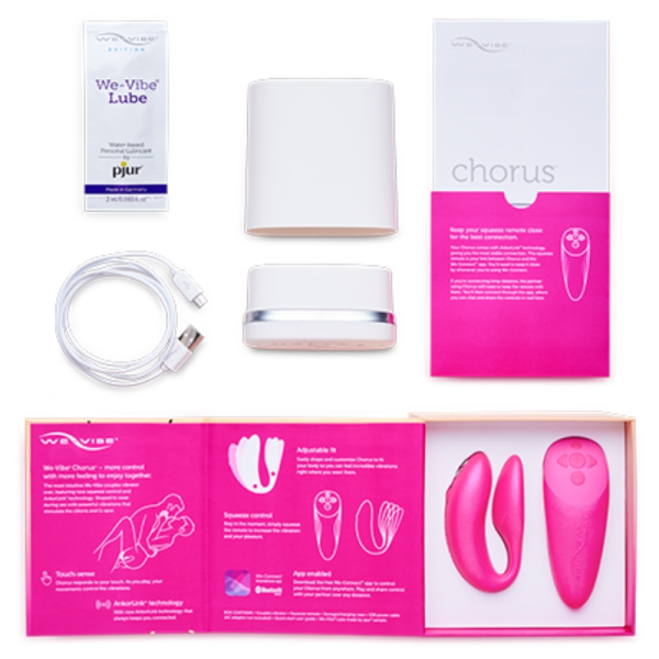 WE-VIBE - VIBRATEUR CHORUS POUR COUPLES AVEC COMMANDE DE SQUEEZE ROSE - – Image 4