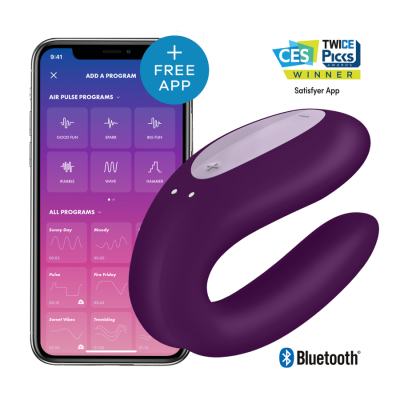 SATISFYER - APPLICATION DOUBLE JOY CON VIOLET -