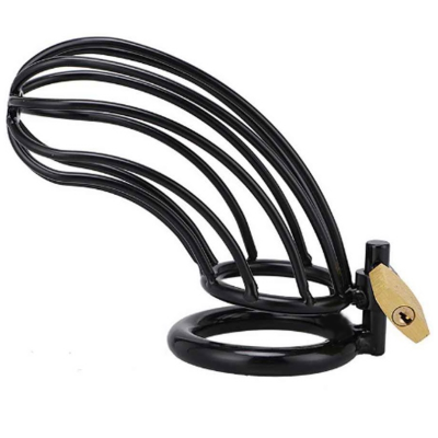 METAL HARD - CAGE DANNEAU DE CHASTETÉ DOISEAU NOIR -