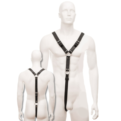 LEATHER BODY - HARNAIS DE HOMME NOIR -
