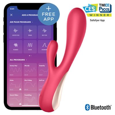 SATISFYER - MONO FLEX ROUGE AVEC APPLICATION -