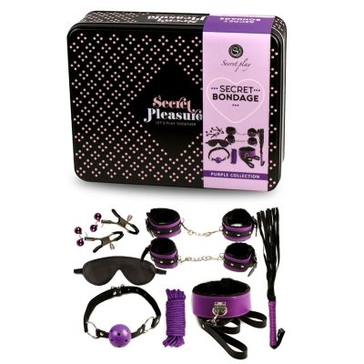 SECRETPLAY - BDSM SET 8PCS PURBLE / NOIR. -