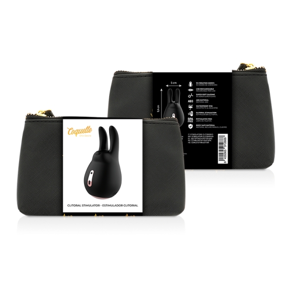COQUETTE TOYS - STIMULATEUR CLITORIAL NOIR / OR - – Image 2