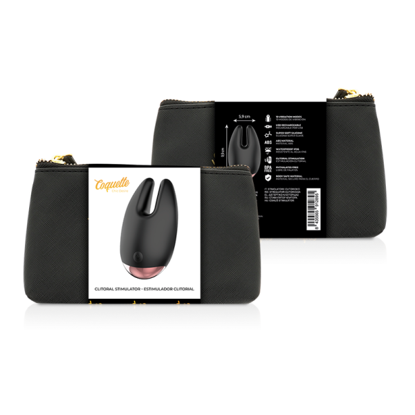COQUETTE TOYS - STIMULATEUR CLITORIAL NOIR / OR - – Image 2