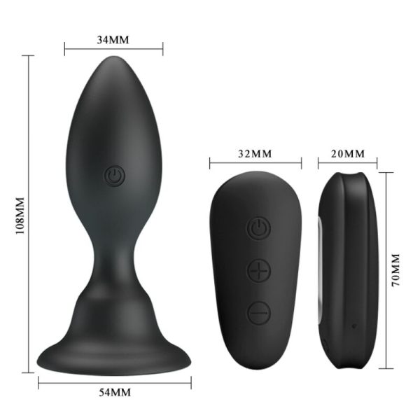 MR PLAY - PLUG ANAL AVEC TÉLÉCOMMANDE VIBRATION NOIRE - – Image 5