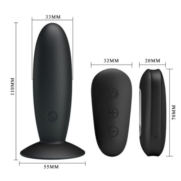 MR PLAY - PLUG ANAL AVEC TÉLÉCOMMANDE VIBRATION NOIRE - – Image 6