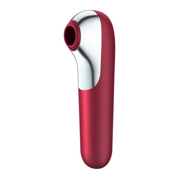 SATISFYER - VIBRATEUR ET ASPIRATION DUAL LOVE AVEC AIR PULSÉ ROUGE - – Image 5