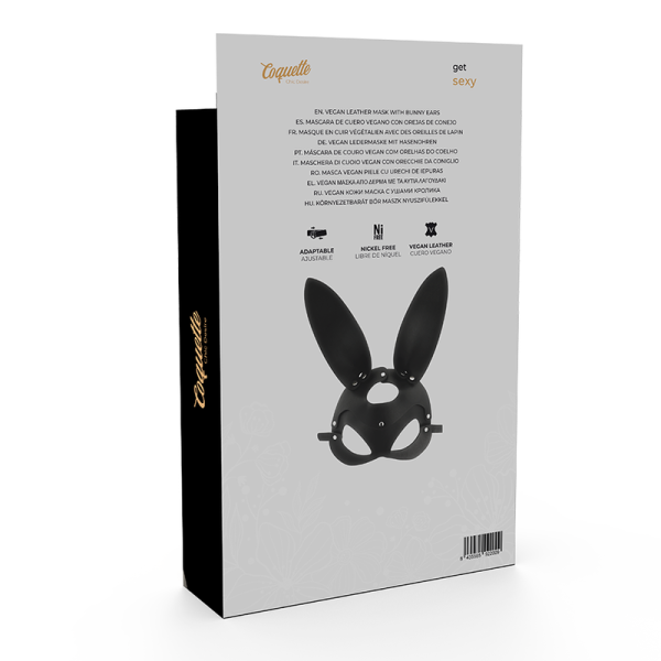 COQUETTE CHIC DESIRE - MASQUE EN CUIR VEGAN AVEC OREILLES DE LAPIN - – Image 6