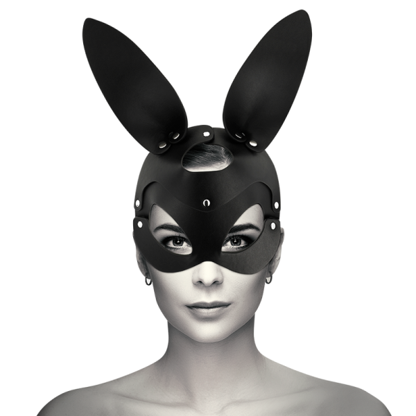 COQUETTE CHIC DESIRE - MASQUE EN CUIR VEGAN AVEC OREILLES DE LAPIN - – Image 2