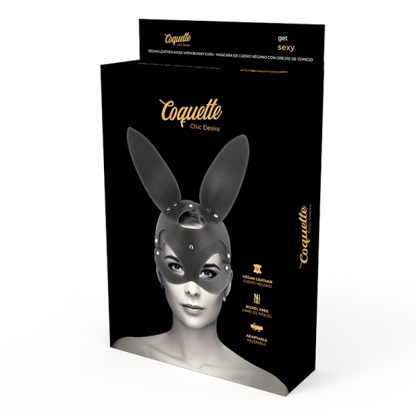 COQUETTE CHIC DESIRE - MASQUE EN CUIR VEGAN AVEC OREILLES DE LAPIN - – Image 5