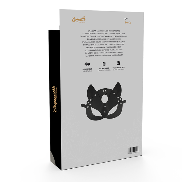 COQUETTE CHIC DESIRE - MASQUE EN CUIR VEGAN AVEC OREILLES DE CHAT - – Image 6