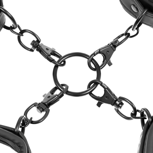 FETISH SUBMISSIVE - ENSEMBLE DE MENOTTES POUR MAINS ET CHEVILLES AVEC DOUBLURE EN NOPRÈNE - – Image 7