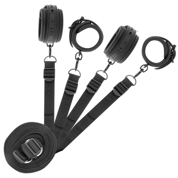 FETISH SUBMISSIVE - ENSEMBLE DE MENOTTES ET LIENS AVEC DOUBLURE EN NOPRÈNE - – Image 2