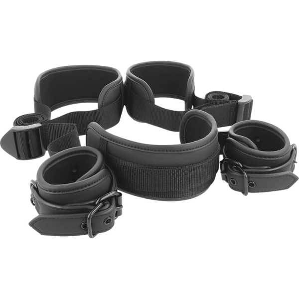 FETISH SUBMISSIVE - POSITION MAÎTRE AVEC 4 MENOTTES DOUBLÉES DE NOPRÈNE - – Image 3