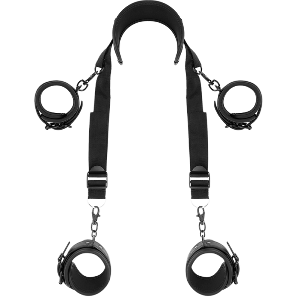 FETISH SUBMISSIVE - POSITION MAÎTRE AVEC 4 MENOTTES DOUBLÉES DE NOPRÈNE - – Image 2