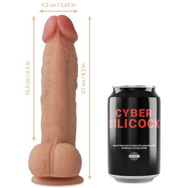 CYBER SILICOCK - STRAP-ON SAUL SILICONE LIQUIDE AVEC 3 ANNEAUX GRATUITS 15.5 CM -O- 4.2 CM - – Image 6