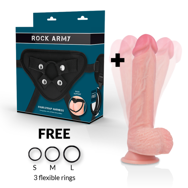 ROCKARMY - HARNAIS + HAWK ROTATEUR ET VIBRATEUR 22 CM -O- 4.6 CM - – Image 2