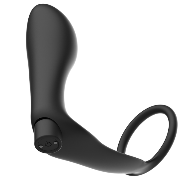 ADDICTED TOYS - ANNEAU PÉNIS AVEC TÉLÉCOMMANDE PLUG ANAL NOIR RECHARGEABLE - – Image 5