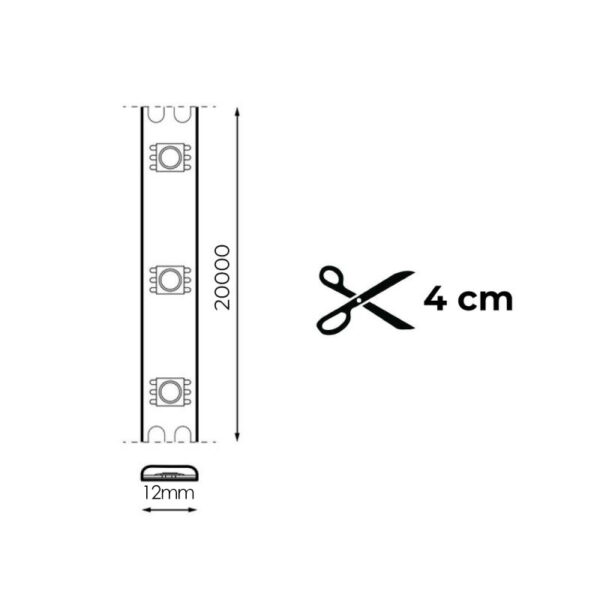 Bande LED 24V DC SMD2835 Ziadna IP65 120 Led/m - 20 Mètres - DSC 6000K - Ledme - LM2427 – Image 2