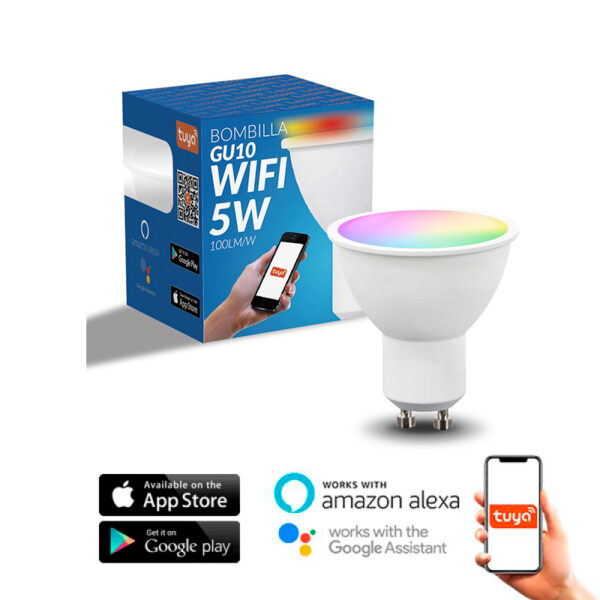 Bombilla LED SmartHome GU10 5W RVB+CCT - Ledme - LM7140
