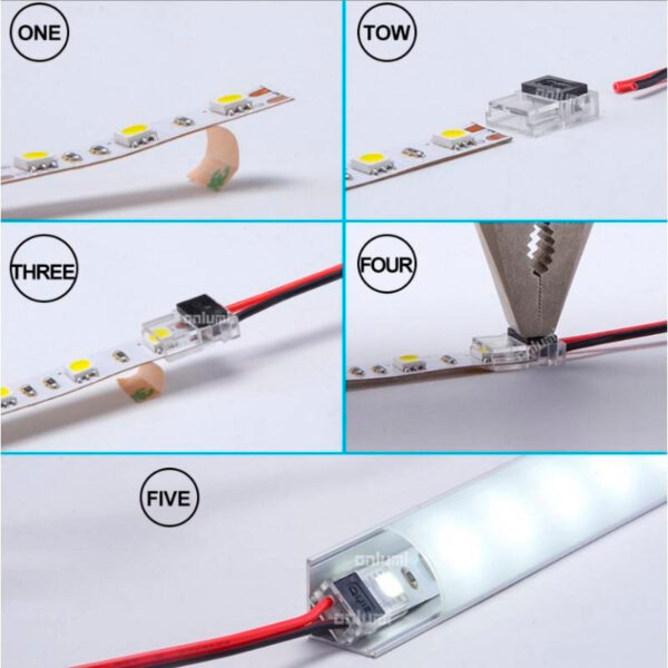 Connecteur UltraMini pour Réglette 8MM 12V/24V Monocolor - Ledme - LM2930 – Image 3