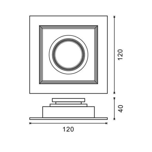 Cardan Hoop Aras Pour Module/gu10/mr16 - Ledme - LM4379 – Image 2