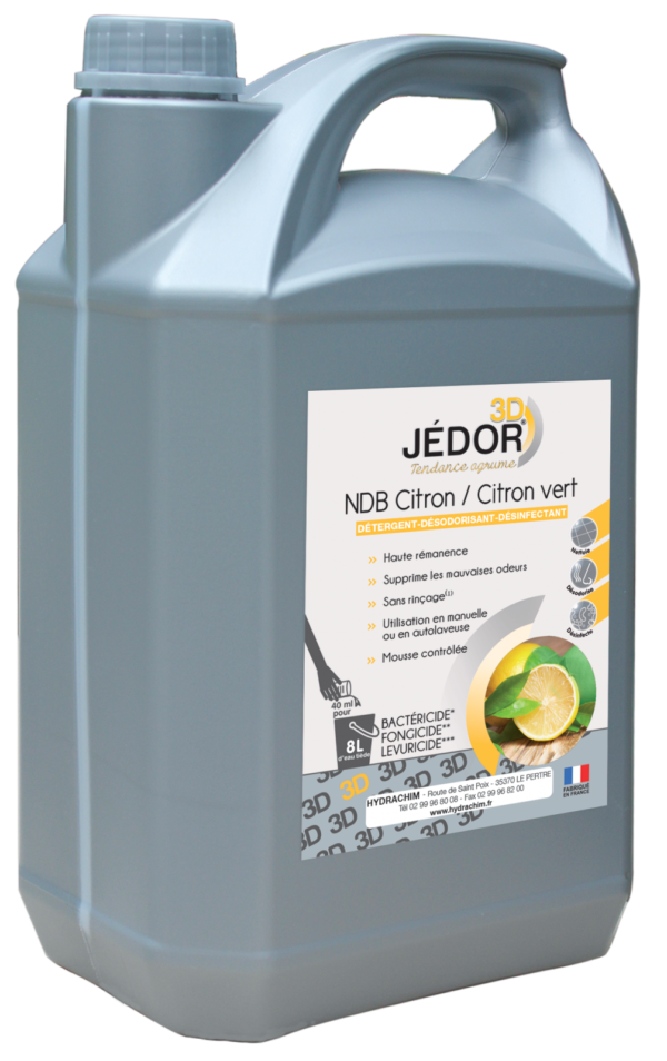 Jedor 3d detergent -le bidon de 5 litres parfum au choix( floral,pamplemousse,citron vert,ambiance) - HYDRACHIM - Détergents sol – Image 4