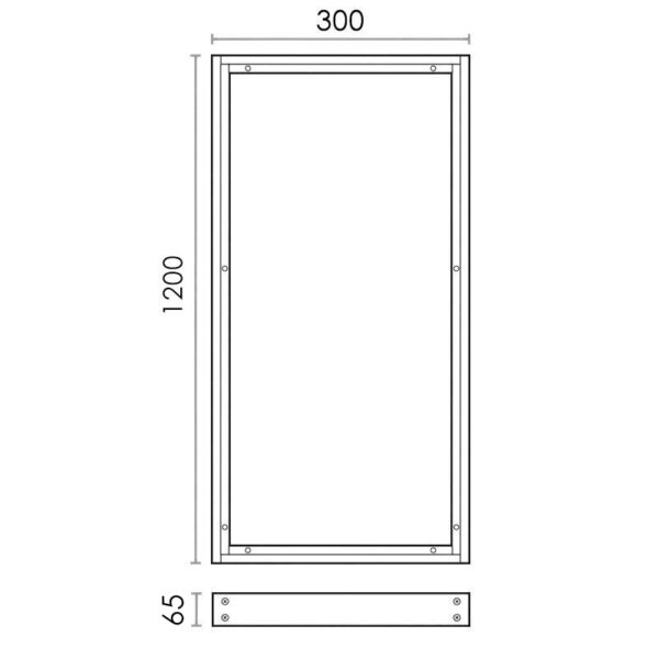 Kit surface panneau 120X30 Blanc 65 mm - Ledme - LM9034 – Image 2