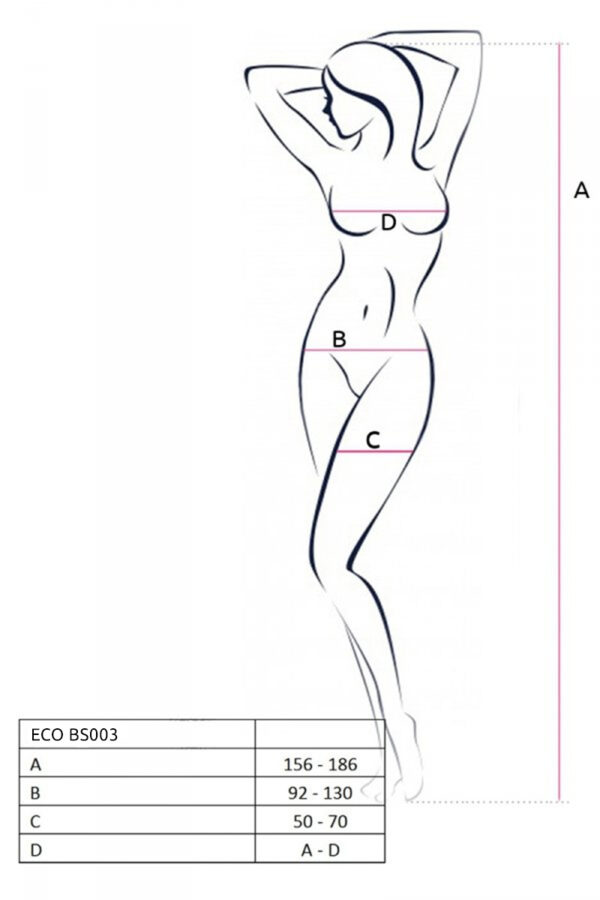 PASSION - BODYSTOCKING ECO COLLECTION ECO BS003 BLANC - – Image 6