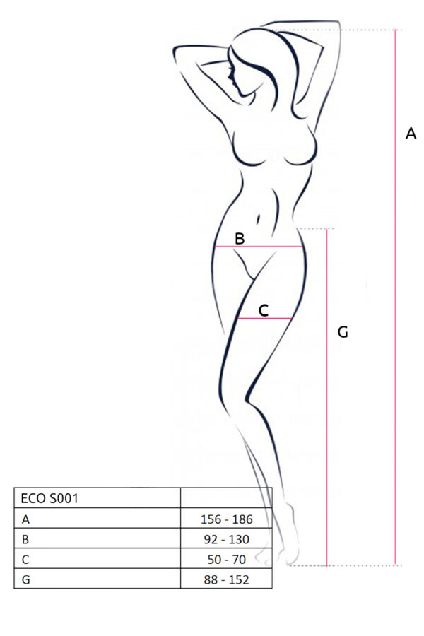 PASSION - BODYSTOCKING ECO COLLECTION ECO S002 NOIR - – Image 6