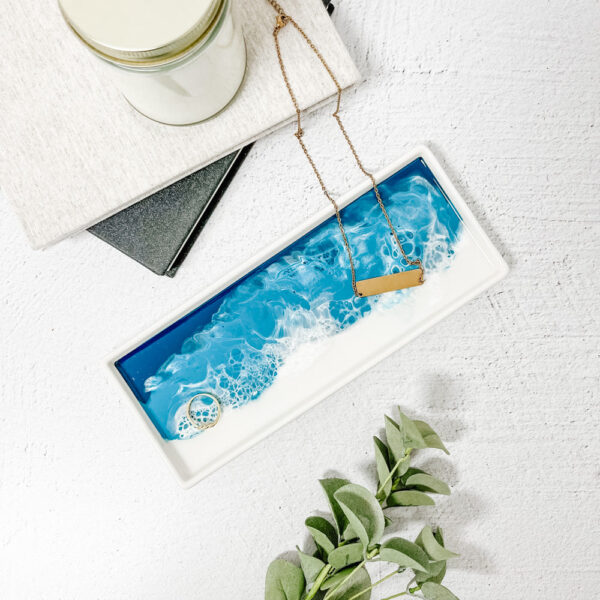 Petits plateaux en résine céramique  -  Ocean Vibes  - LYNN & LIANA