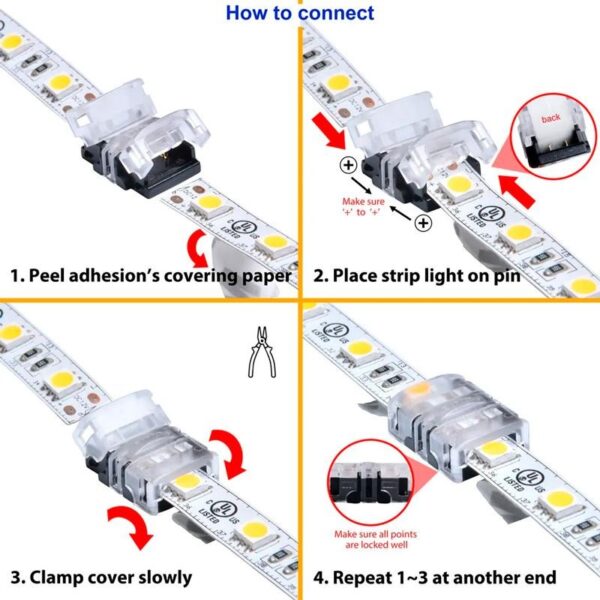 Connecteur Hipopotamo L pour Tira LED IP20 10MM 4PIN - Ledme - LM2918 – Image 3