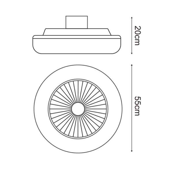 Ventilateur de plafond LED Aero CCT - Ledme - LM8085 – Image 2