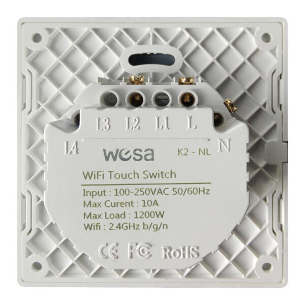 Interrupteur Double Tactile avec WIFI Blanc - Ledme - BD-02WSCM-W – Image 5