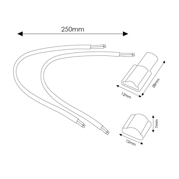 Câble Adaptateur Pour Tira Led 220Vac ProStrip - Ledme - LM2615 – Image 2