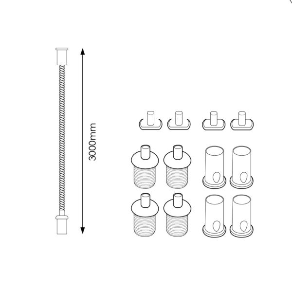 Supports sur rail LED 3M - Ledme - LM3263 – Image 2