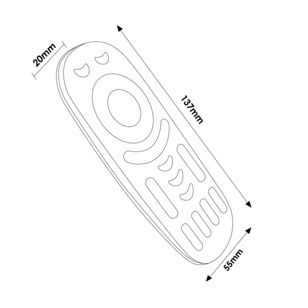 Télécommande RF pour variateur LED RGB+CCT 4 zones - Ledme - LM2088 – Image 2