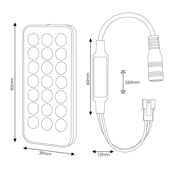 Mini contrôleur coloré pour bande LED numérique - Ledme - LM2090 – Image 2