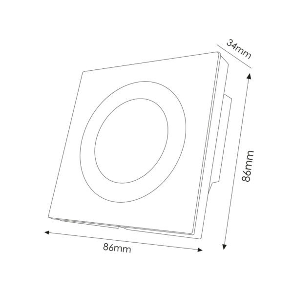 Gradateur Tactile RVB Encastré Pour Bandes LED 12/24V - Ledme - LM2182 – Image 2