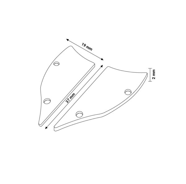 Pack 2 Bouchons pour Profil LM3833 - Ledme - LM3833A – Image 2