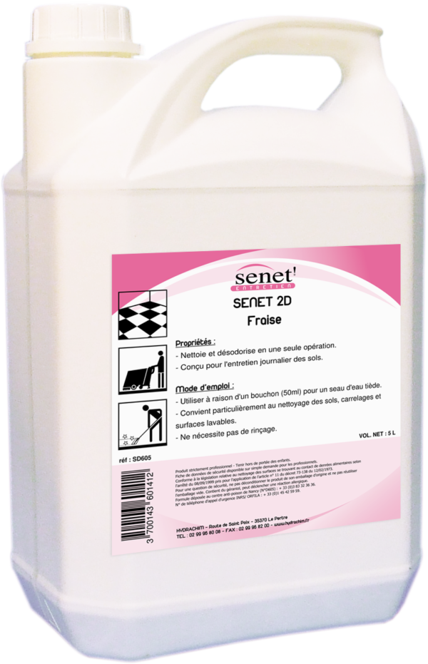 Detergent 2 d senet parfum au choix le bidon de 5 litres ( lavande, fraise, citron vert, ambiance, floral) - HYDRACHIM - Détergents sol – Image 5